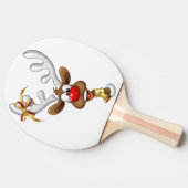 Funny Reindeer Peeking Christmas Meme  Tischtennis Schläger (Seitenansicht)
