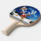 Funny Reindeer Peeking Christmas Meme  Tischtennis Schläger (Vorderseite)
