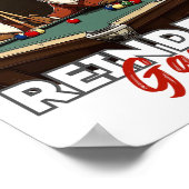 Funny Reindeer Pool Billiard Games Spaß Poster (Ecke)