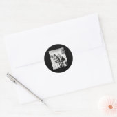 Funny Reindeer Santa Selfie Christmas Party Xmas P Runder Aufkleber (Umschlag)