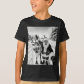 Funny Reindeer Santa Selfie Christmas Party Xmas P T-Shirt (Vorderseite)