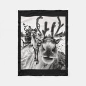 Funny Reindeer Selfie Christmas Fleecedecke (Vorderseite)