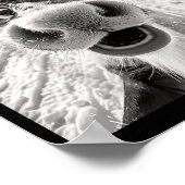 Funny Reindeer Selfie Christmas Poster (Ecke)