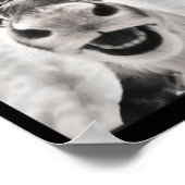 Funny Reindeer Selfie Christmas Santa Funny Kids Poster (Ecke)