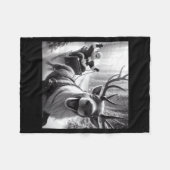 Funny Reindeer Selfie Santa Christmas Shirts Men W Fleecedecke (Vorderseite (Horizontal))