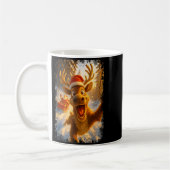 Funny Reindeer Selfie Santa Merry Christmas Men Wo Kaffeetasse (Links)