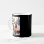 Funny Reindeer Selfie Santa Merry Christmas Men Wo Kaffeetasse (Vorderseite Links)