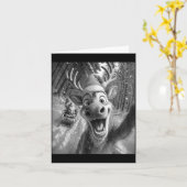 Funny Reindeer Selfie Santa Merry Christmas Men Wo Karte (Gelbe Blume)