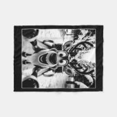 Funny Reindeer Selfie Santa Sleigh Christmas Holid Fleecedecke (Vorderseite (Horizontal))