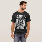 Funny Reindeer Selfie Santa Sleigh Christmas Holid T-Shirt (Vorne ganz)