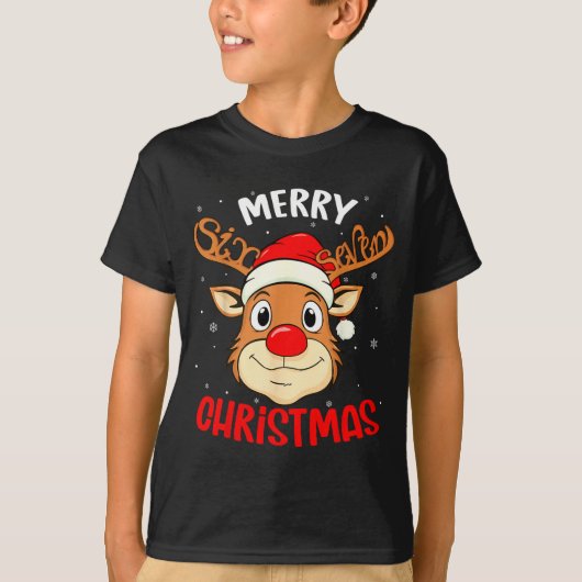 Funny Reindeer Six Seven 67 Meme Merry Christmas S T-Shirt (Vorderseite)
