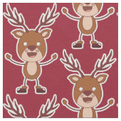 Funny Reindeer - Sonderfarbstoff Stoff (Nahaufnahme)