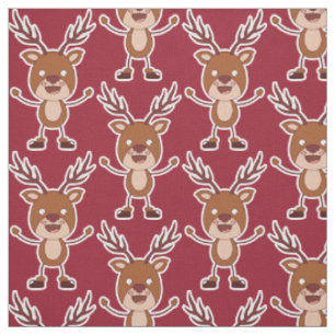 Funny Reindeer - Sonderfarbstoff Stoff