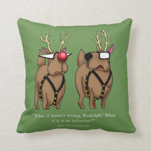Funny Reindeer Spaß Cartoon Kissen Geschenk