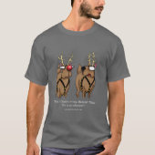 Funny Reindeer Spaß Cartoon Tee Shirt (Vorderseite)