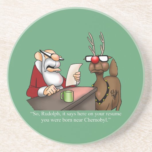 Funny Reindeer Spaß Holiday Untersetzer Geschenk (Vorne)