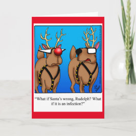 Funny Reindeer Spaß Weihnachtsgrußkarte Feiertagskarte