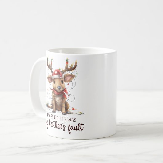 Funny Reindeer Tasse (Vorderseite Links)
