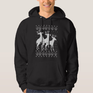 Funny Reindeer Ugly Christmas Unpassende Xmas G Hoodie