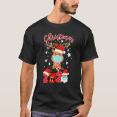 Funny Reindeer Webemaske Tree Light Christm T-Shirt (Vorderseite)
