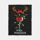 Funny Reindeer Winedeer Reinbeer Matching Couples Fleecedecke (Vorderseite)