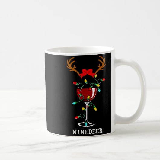 Funny Reindeer Winedeer Reinbeer Matching Couples Kaffeetasse (Rechts)