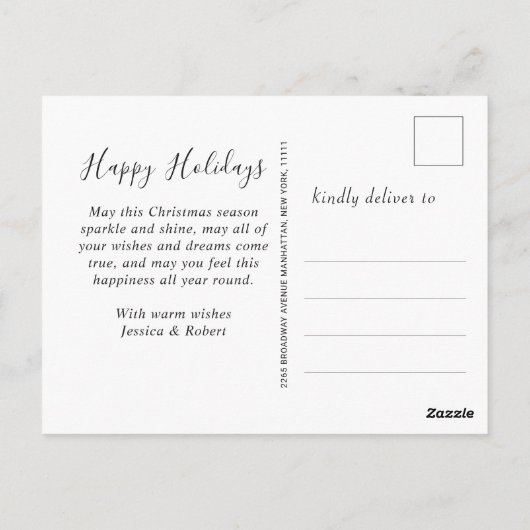 Funny Reindeers Frohe Weihnachts Grußurlaub P Postkarte (Rückseite)