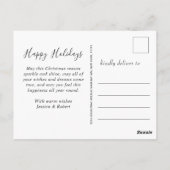 Funny Reindeers Frohe Weihnachts Grußurlaub Postkarte (Rückseite)