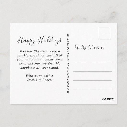 Funny Reindeers Frohe Weihnachts Grußurlaub Postkarte (Rückseite)