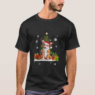 Funny Reinder Dog Lover Weihnachtsmannmütze Ugly C T-Shirt