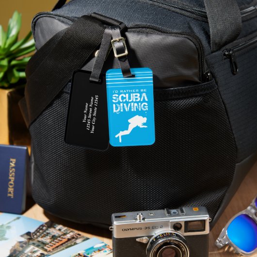 Funny Reisegepäck Anhänger für Taucher Gepäckanhänger (Vorderseite & Rückseite)