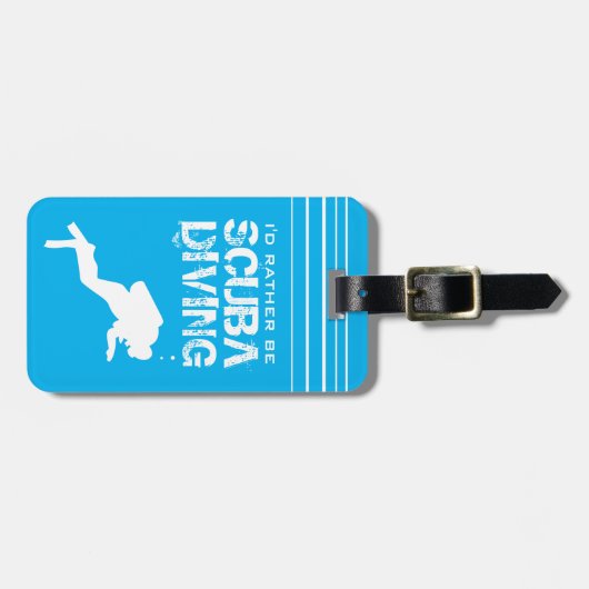 Funny Reisegepäck Anhänger für Taucher Gepäckanhänger (Vorderseite horizontal)