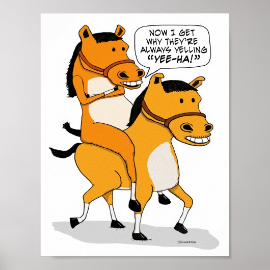 Funny Reiten Poster (Vorne)