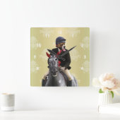 Funny Reiter Charakter Quadratische Wanduhr (Zuhause)