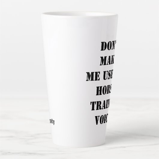 Funny Reiter Trainer anpassen Name Milchtasse (Vorderseite)