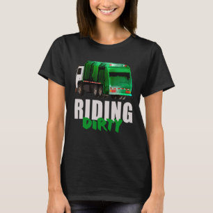 Funny reitet schmutzig Recycelnd Garbage Truck Erd T-Shirt