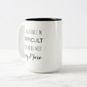 Funny Reitsport Reiter Schwieriges Mare Zweifarbige Tasse (Vorderseite Links)