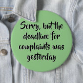 Funny Reklamation Deadline Button (Beispiel)