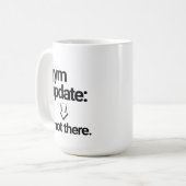 Funny Relateable Black + White Quote Kaffee Schläg Kaffeetasse (Vorderseite Links)