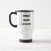 Funny Relationship Status Tasse - Single, genommen (Links)