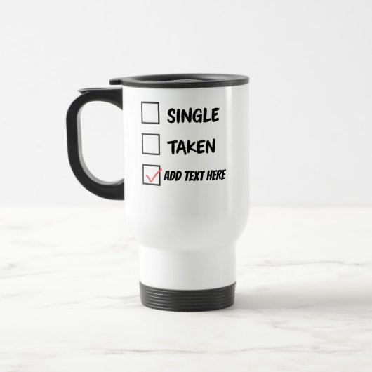 Funny Relationship Status Tasse - Single, genommen (Links)