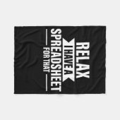 Funny Relax haben Spreadsheets Buchhalter Geschenk Fleecedecke (Vorderseite (Horizontal))