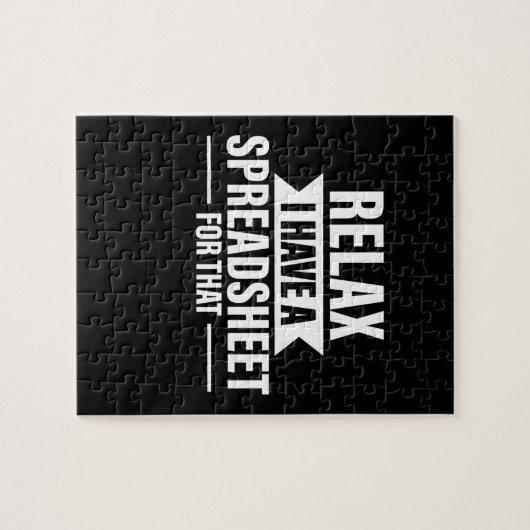 Funny Relax haben Spreadsheets Buchhalter Geschenk Puzzle (Horizontal)