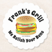 Funny Relaxen Sie Ihre Bruns Hamburger Untersetzer (Vorderseite)