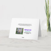 Funny Relaxter Hund mit Wein Geburtstag Karte (Rückseite)