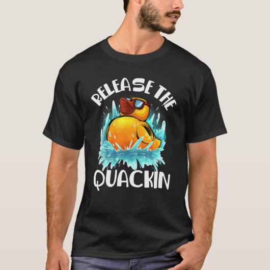 Funny Release des Quackin-Geschenks | Gummi Duck L T-Shirt (Vorderseite)