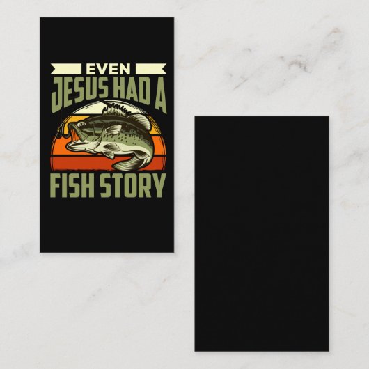 Funny Religious Fisherman Joke Christlicher Spaß Visitenkarte (Vorne/Hinten)