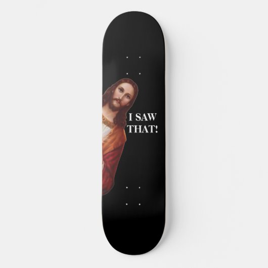 Funny Religious Jesus Meme Christlich Skateboard (Vorderseite)