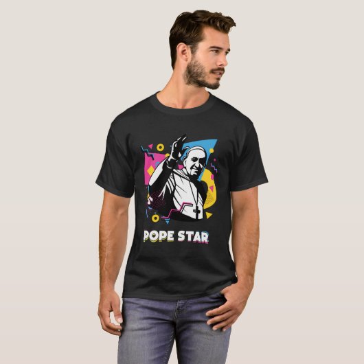 Funny Religious Tshirts For Men - Popestar - Funny (Vorne ganz)