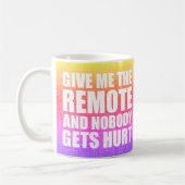Funny Remote Kontrolle Zitat Kaffeetasse (Links)